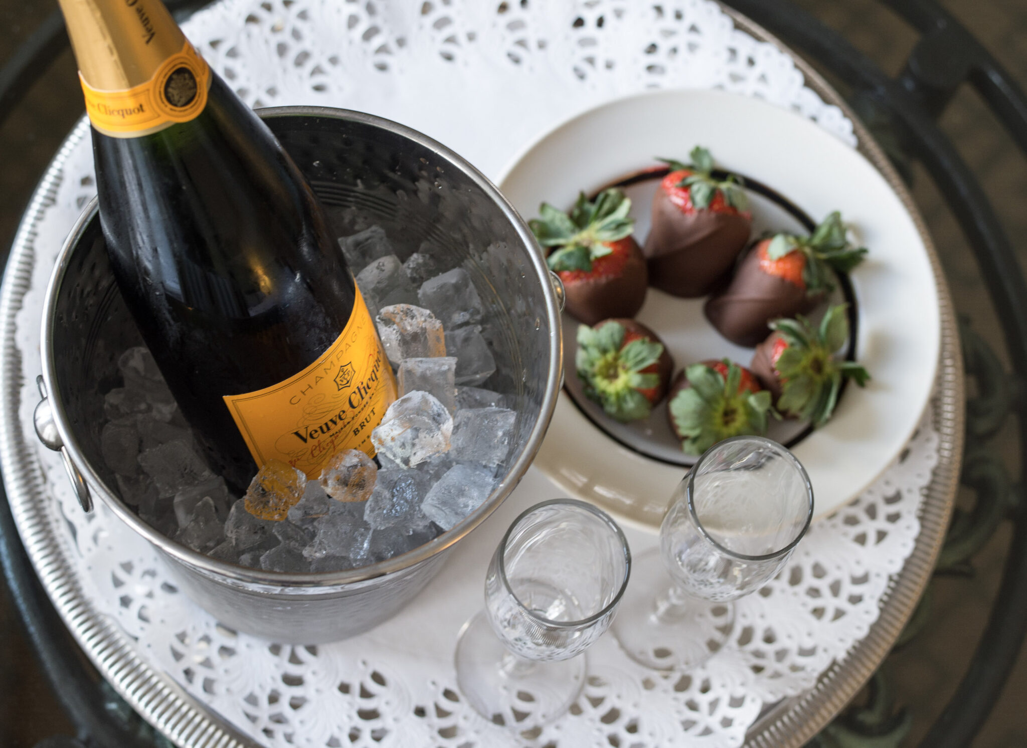 strawberries and champagne